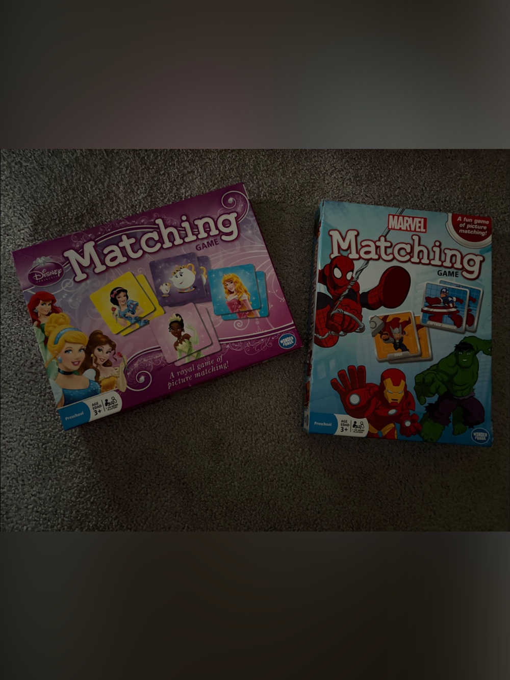 Marvel & Disney Matching Game Set for Kids